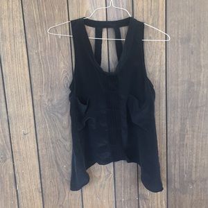 Anthropologie 100% Silk Strappy Tank Sz M